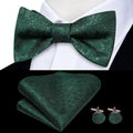 Elegant Mens Bow Tie Set with Cufflinks - Various Colors