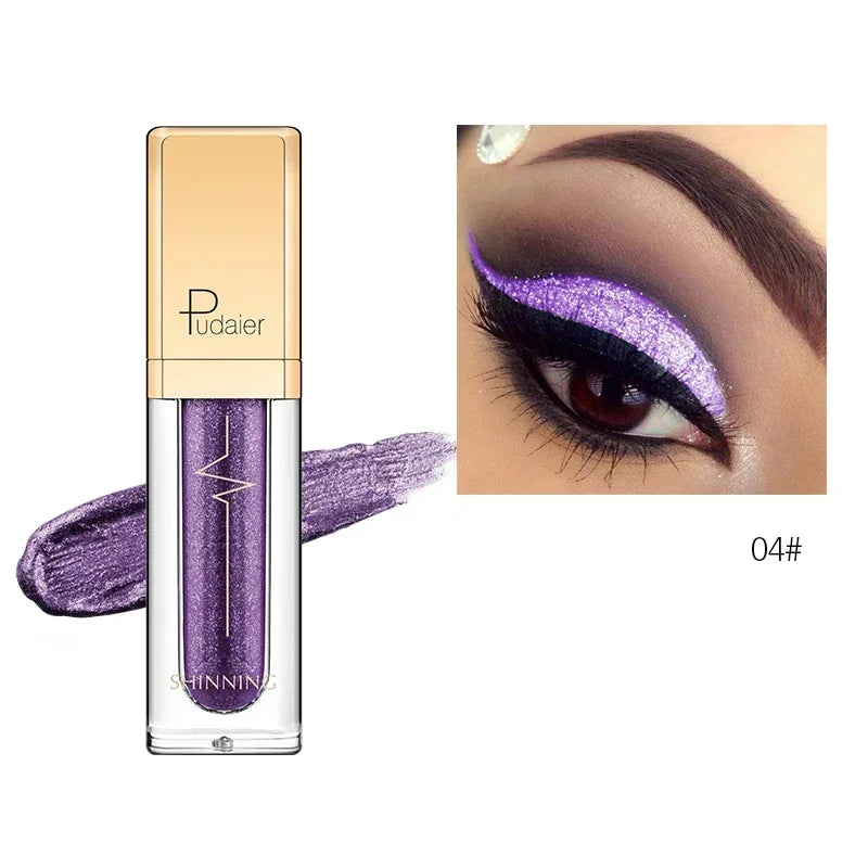 Waterproof Liquid Glitter Eyeshadow, Metallic Gel Cream