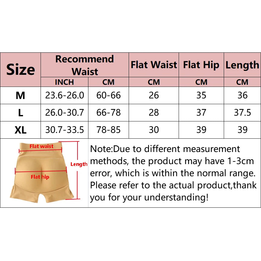 Women's Padded Butt Lifter Shapewear Panties, Hip Enhancer