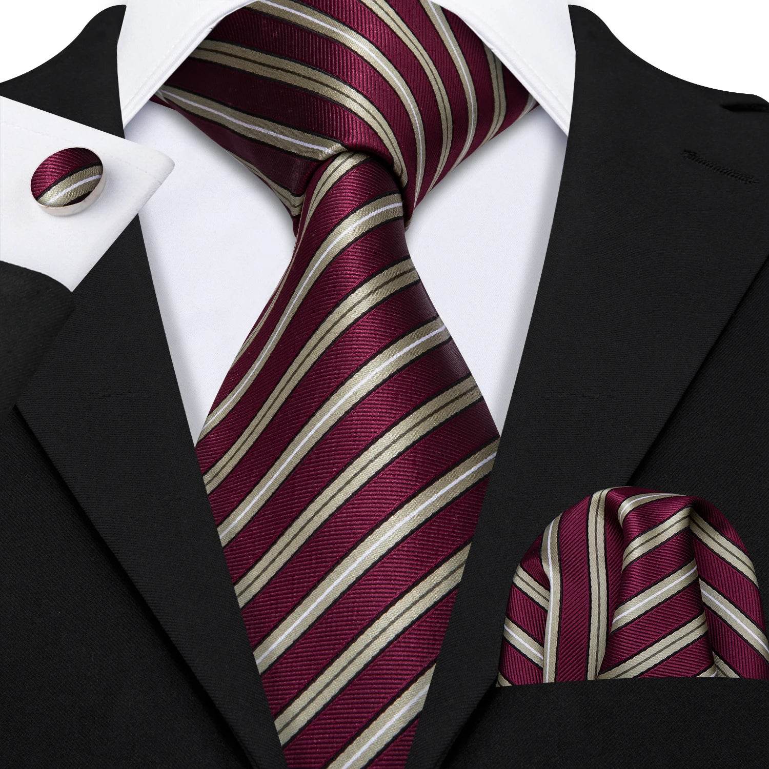Red Silk Tie Set for Men: Burgundy, Maroon, & More - VacationGrabs