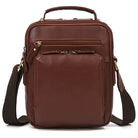 Vintage Leather Shoulder Bag – Men's Crossbody Messenger Bag - VacationGrabs