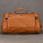 Top Grade Black Coffee Genuine Leather Travel Bag Anti-Theft Design - VacationGrabs