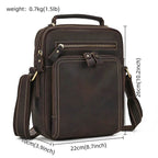 Leather Shoulder Crossbody Bag – Men's Sling Messenger - VacationGrabs