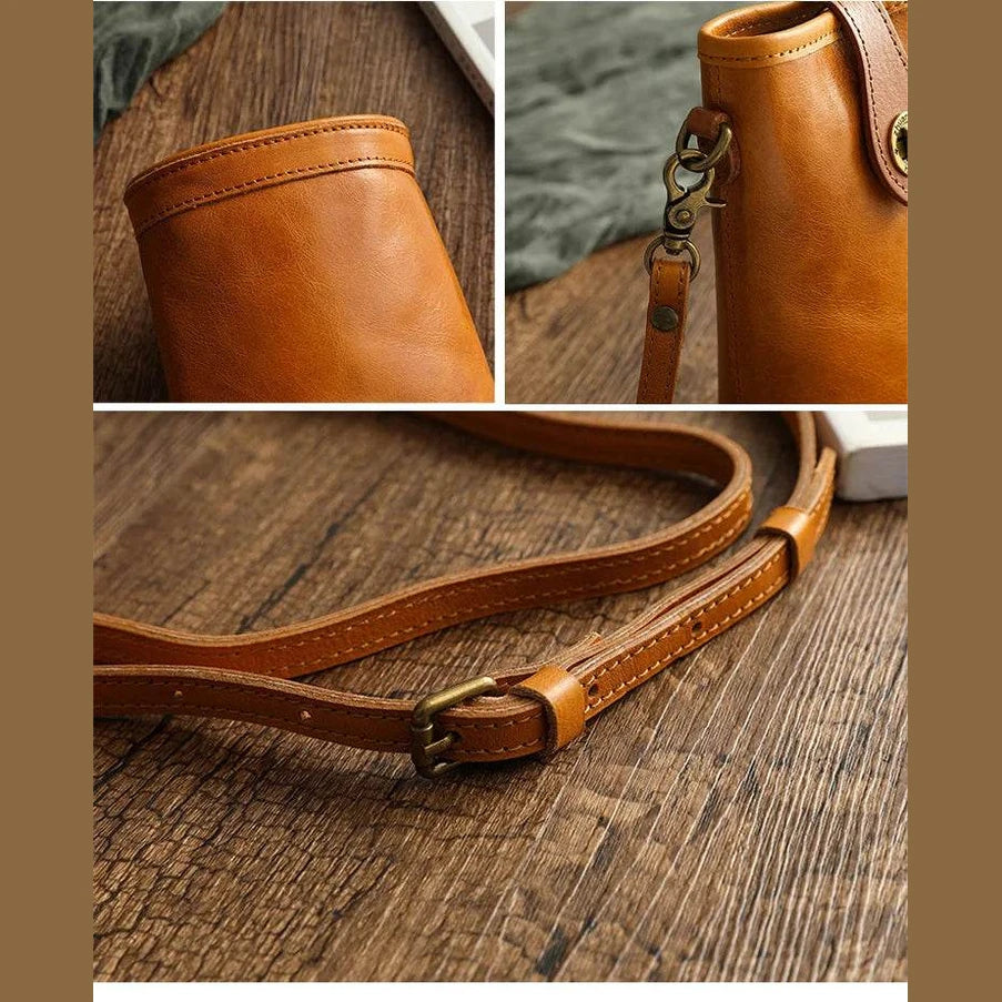 High Fashion Luxury Leather Shoulder Bag for Women Mobile Pouch - VacationGrabs