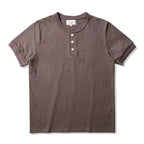 Red Tornado Short Sleeve Henley T-Shirt Heavyweight Cotton Every Day Tee Amekaji