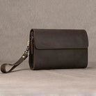 Fashion Genuine Leather Clutch Wallet for Men & Women with Wristlet - VacationGrabs