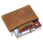 Men’s & Women’s Genuine Leather Clutch Wallet Phone Bag with Wristlet - VacationGrabs