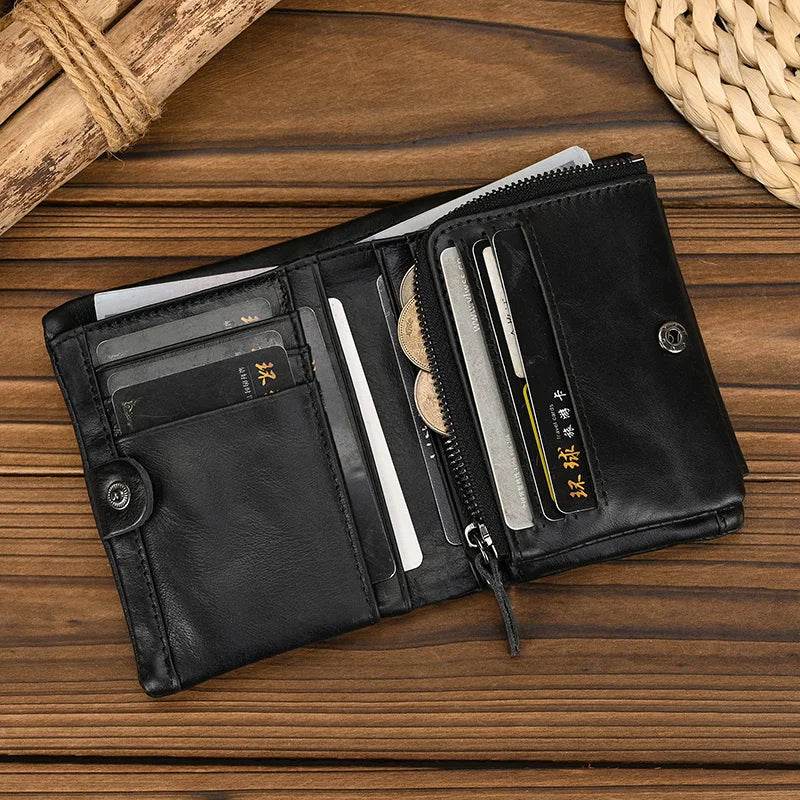 Luxury Designer Wallet for Men Card Holder Genuine Leather Purse - VacationGrabs