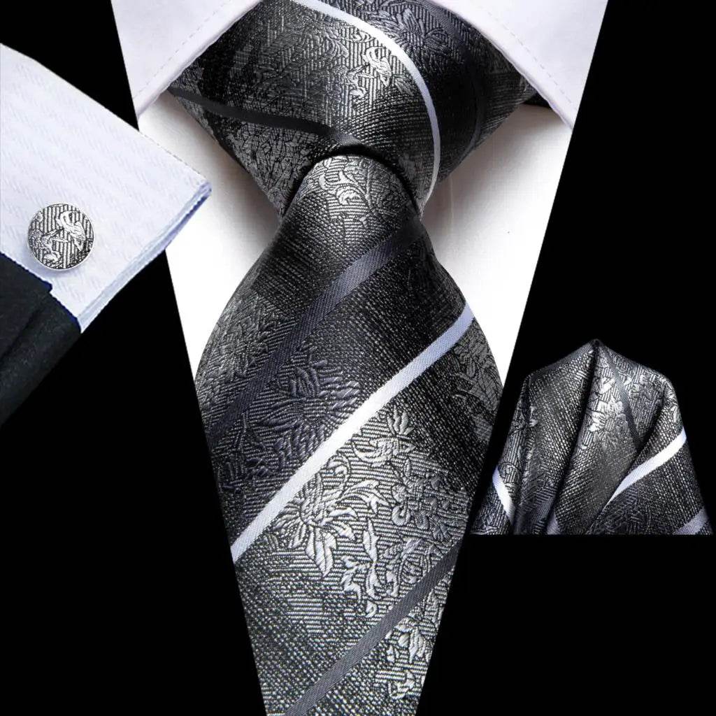 Purple Paisley Silk Tie Set for Men - VacationGrabs