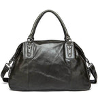 Soft Cowhide Leather Duffle Bag Large Capacity Men’s Weekend Bag - VacationGrabs