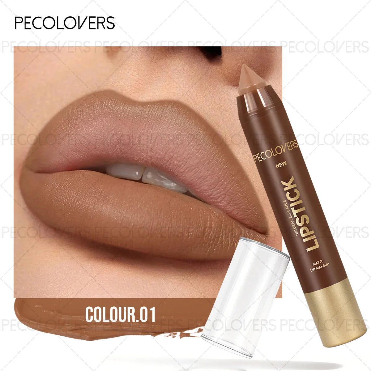 6-Piece Waterproof Matte Lip Liner Set, Long-Lasting