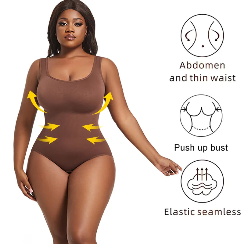 Plus Size Shapewear Bodysuit - Tummy Control Tank Top
