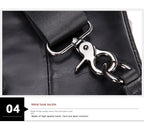 Mens Chest Bag 100% Genuine Leather Crossbody Pack