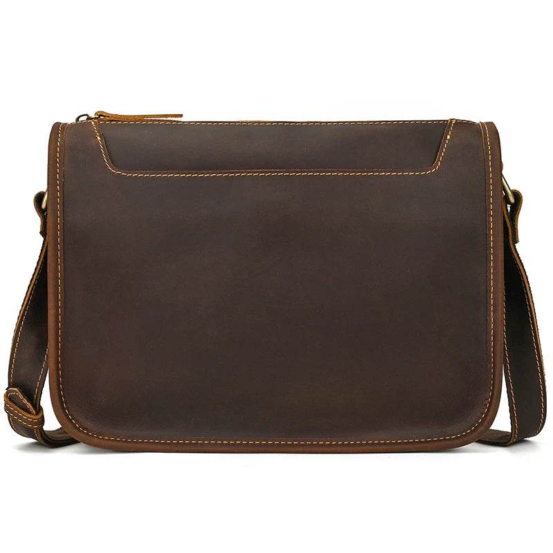 Casual Leather Crossbody Bag for Men – Multi-pocket iPad Sling - VacationGrabs