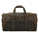 Genuine Leather Men’s Travel Bag Cowhide Shoulder Hand Luggage - VacationGrabs