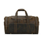 Genuine Leather Men’s Travel Bag Cowhide Shoulder Hand Luggage - VacationGrabs