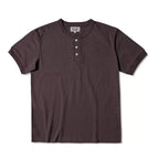 Red Tornado Short Sleeve Henley T-Shirt Heavyweight Cotton Every Day Tee Amekaji