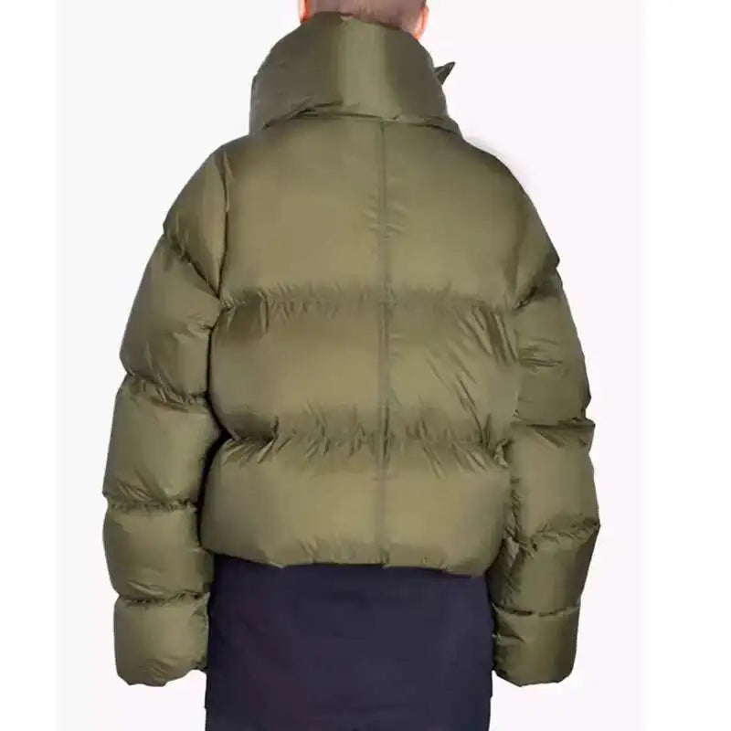 Women's Thick Padded Puffer Jacket with Scarf Collar