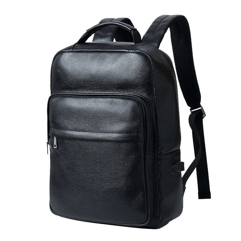 Sac à dos vintage en cuir pour ordinateur portable 14" en cuir Crazy Horse