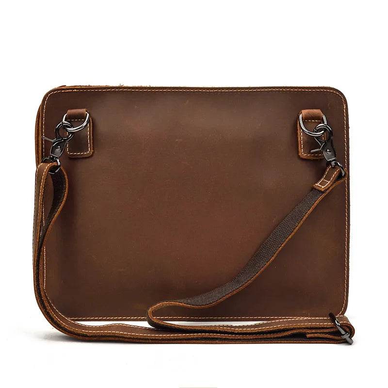 Leather Clutch Bag iPad Tablet Cover Bag with Shoulder Strap - VacationGrabs