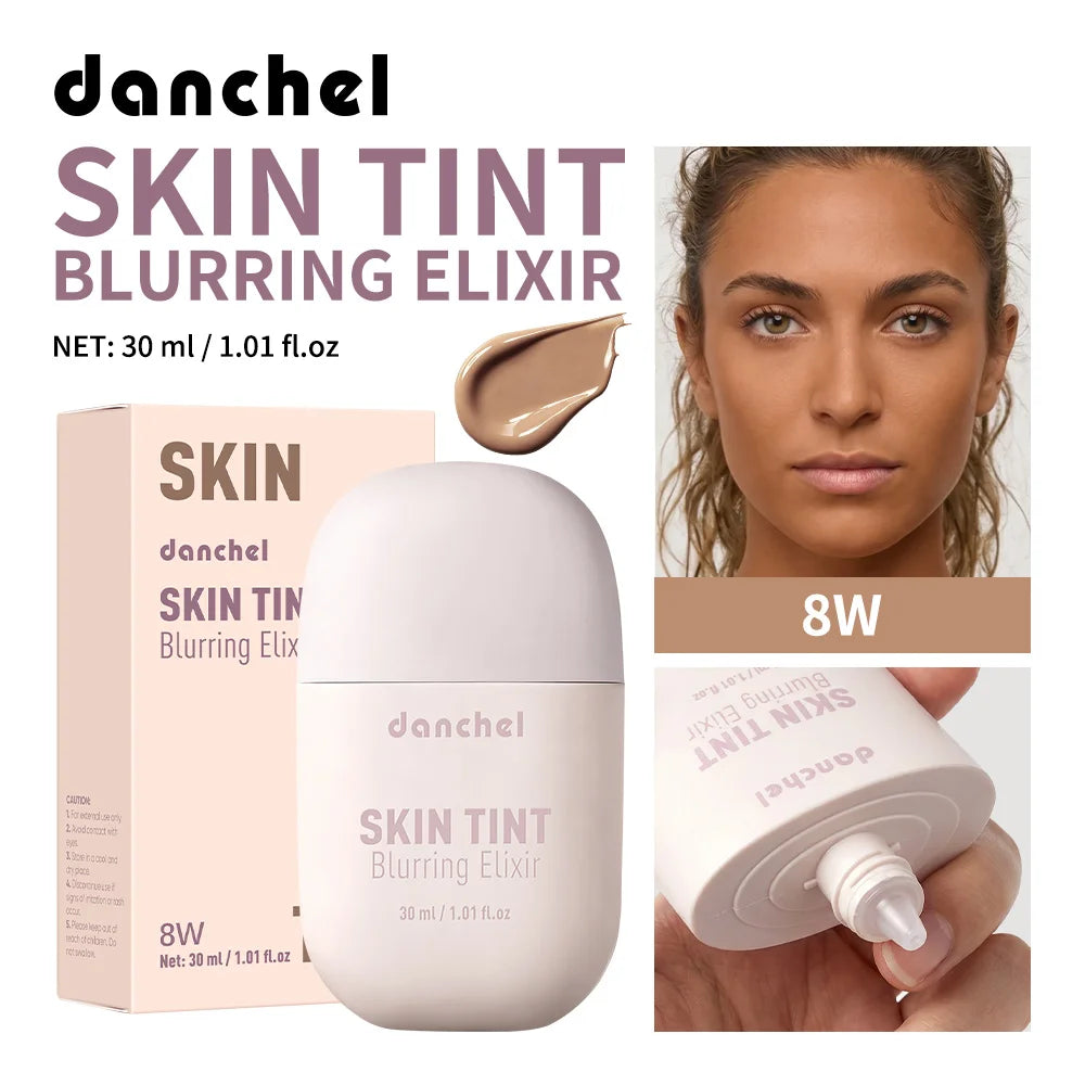 Skin Tint Blurring Elixir Foundation Lightweight & Breathable Blur Pores Fine Lines Hydrating Coverage Face Makeup for All Skin