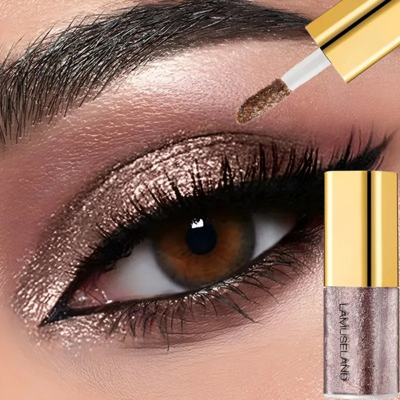 Silver Shimmer Liquid Eyeshadow, Waterproof Glitter Highlighter