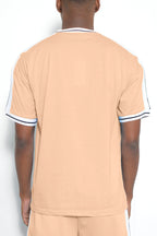 Side Stripe Cotton T-Shirt – Casual Vacation Tee