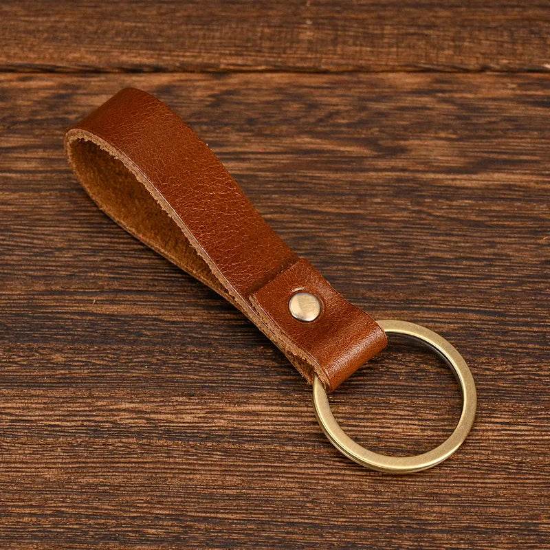 Genuine Leather Key Case for Men & Women Crazy Horse Wallet Key Holder - VacationGrabs
