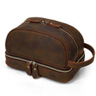 Genuine Leather Toiletry Bag for Men and Women - VacationGrabs