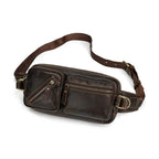 Leather Waist Bag for Men Travel Chest Pack Dual Use Fanny Bag - VacationGrabs