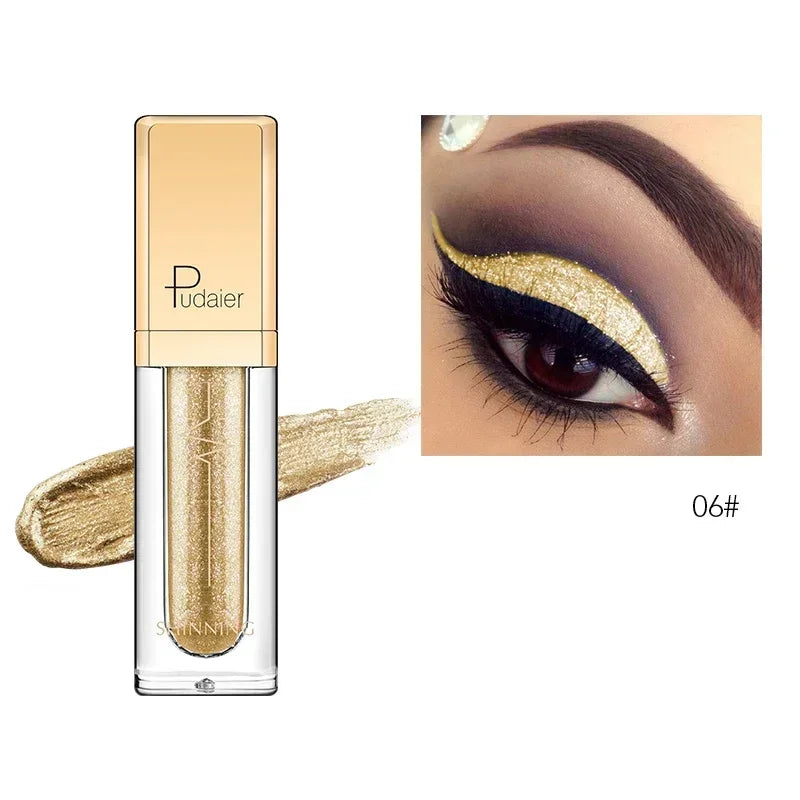 Waterproof Liquid Glitter Eyeshadow, Metallic Gel Cream