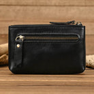 Small Leather Coin Wallet for Men & Women Zipper Mini Card Wallet - VacationGrabs
