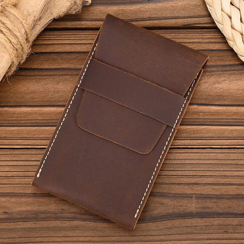 Leather Watch Case with Three Round Buckles for Convenient Travel Storage - VacationGrabs