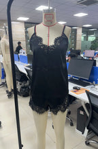 Women's Lace Trim Camisole & Shorts Pajama Set
