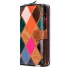 Designer Women’s Plaid Mobile Phone Leather Wallet Long Clutch Purse - VacationGrabs