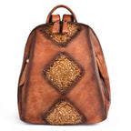 Womens Genuine Leather Day Travel Bag Vintage Rucksack - VacationGrabs