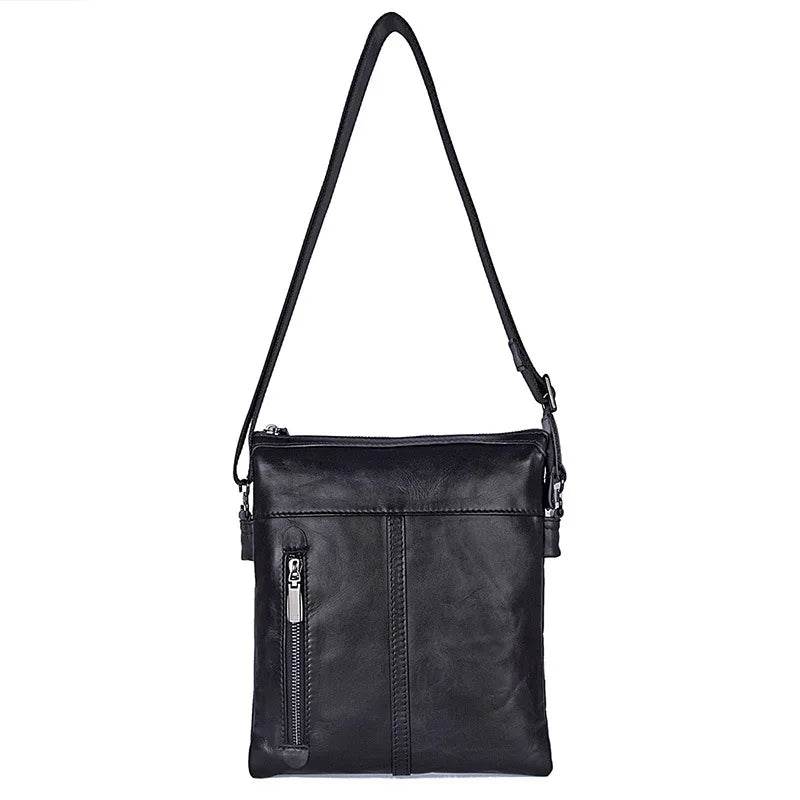 Luxury Men's Leather Crossbody Bag Genuine Messenger Satchel - VacationGrabs