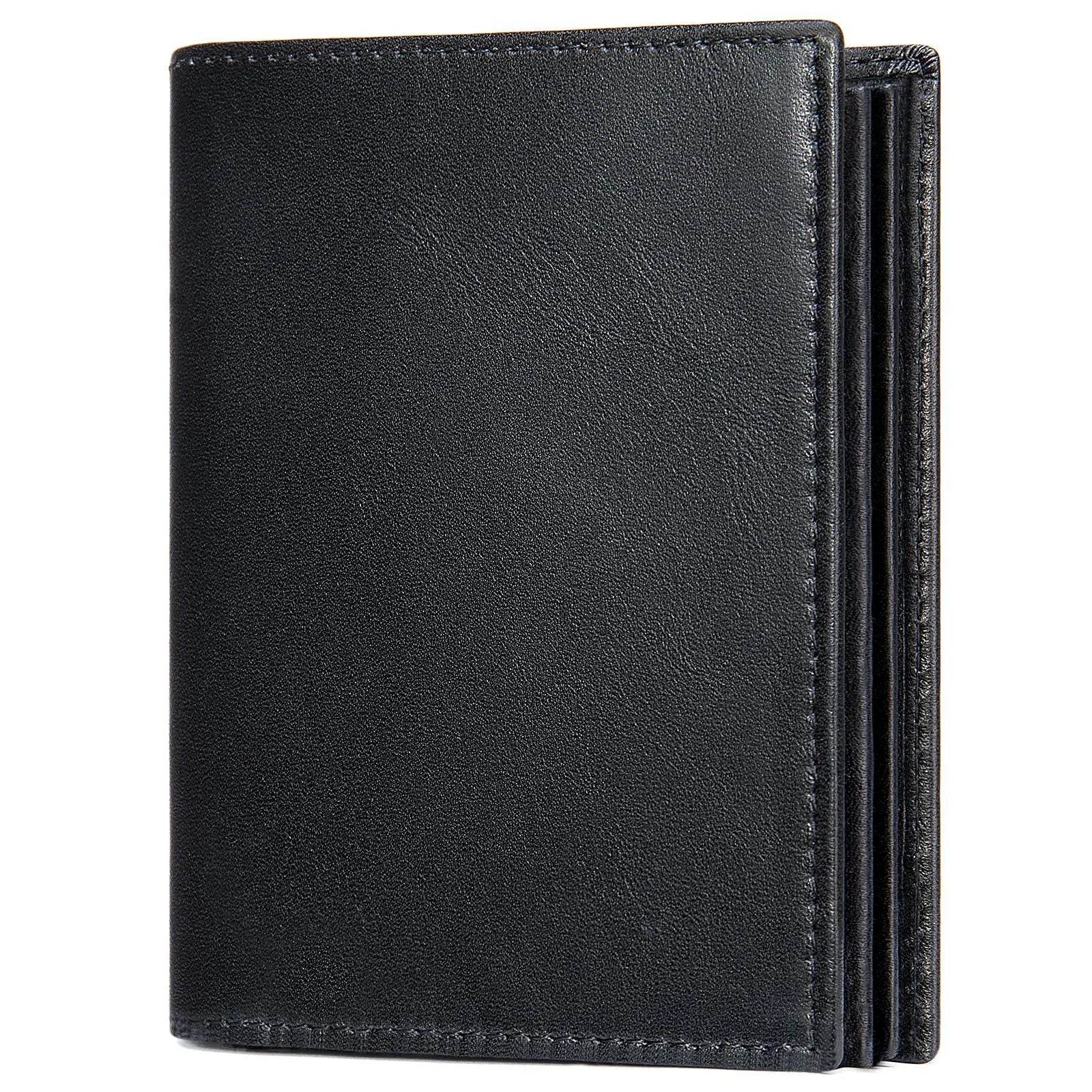 RFID Genuine Leather Travel Wallet Business Card Clip Short Purse Wallet - VacationGrabs