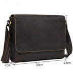 Genuine Leather Men’s Shoulder Bag Casual Crossbody Messenger Bag - VacationGrabs