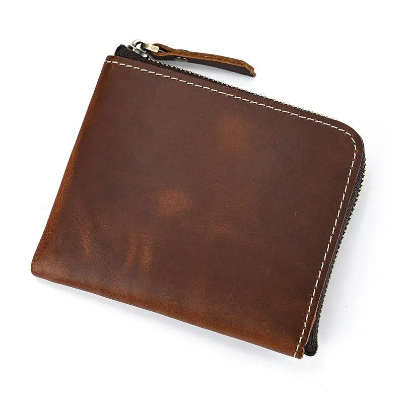 Genuine Leather Coin Purse for Men & Women Small Portable Wallet - VacationGrabs