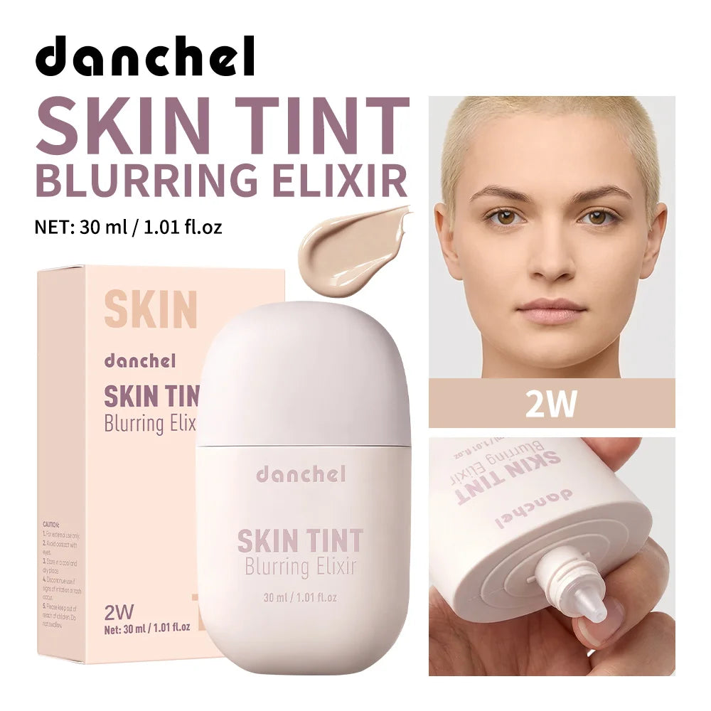 Skin Tint Blurring Elixir Foundation Lightweight & Breathable Blur Pores Fine Lines Hydrating Coverage Face Makeup for All Skin