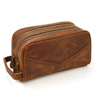 Genuine Leather Toiletry Bag for Men and Women - VacationGrabs