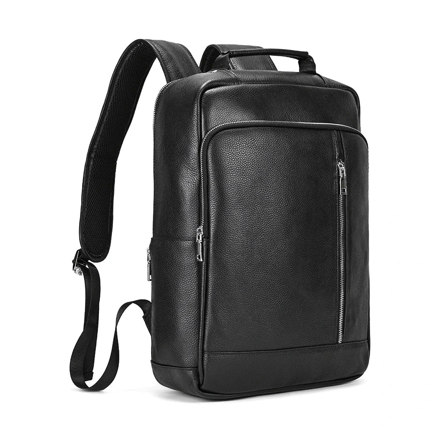 Fashion Leather Backpack for Men 15.6" Laptop Travel Bag