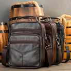 Men’s Small Crossbody Bag Genuine Leather Mobile Phone Shoulder Bag - VacationGrabs