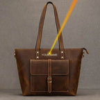 Custom Leather Handbag – Women's Business Totes Travel Bag - VacationGrabs