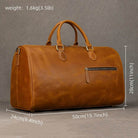 Crazy Horse Leather Travel Bag – Large Duffle for Men - VacationGrabs