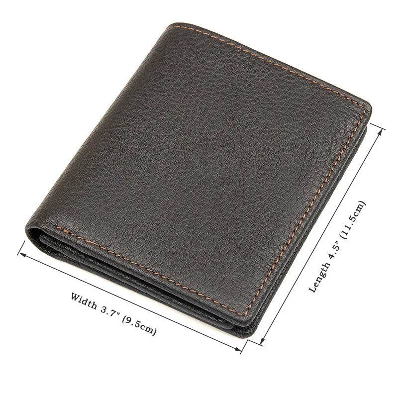Men’s Leather Bifold Wallet for Cards Multi-slot Cash Clip - VacationGrabs