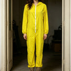 Halloween Lab Yellow Windproof Breaking Zip Hooded Jumpsuits