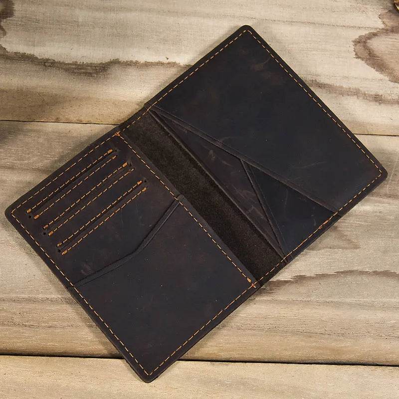 Small Bifold Wallet for Men & Women Slim Leather Coin Card Holder - VacationGrabs
