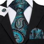 Green Silk Tie Set for Men: Multiple Shades Available - VacationGrabs